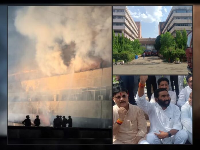 satpura bhawan congress protest