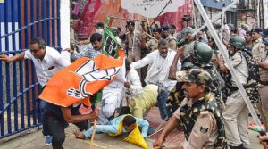 lathi charge on bjp workers in patna