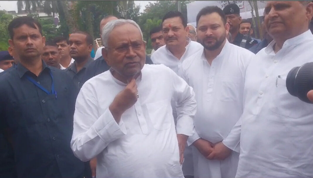 BIHAR CM NITISH KUMAR ON CABINET MEETING