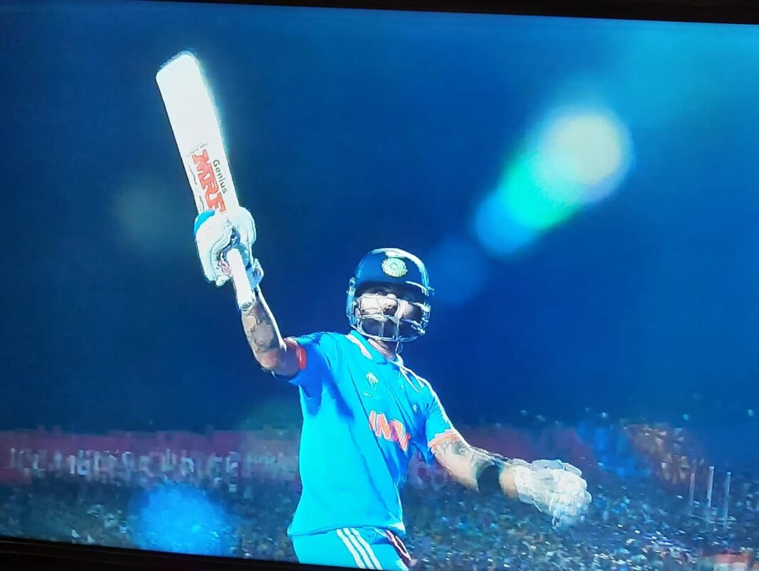 india beat new zealand in world cup, Virat Kohli out on 95