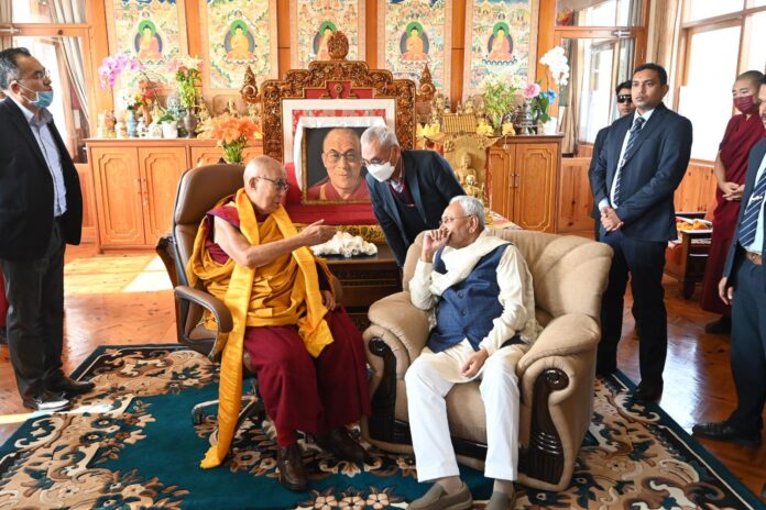The Dalai Lama Nitish Kumar The Dalai Lama Nitish Kumar