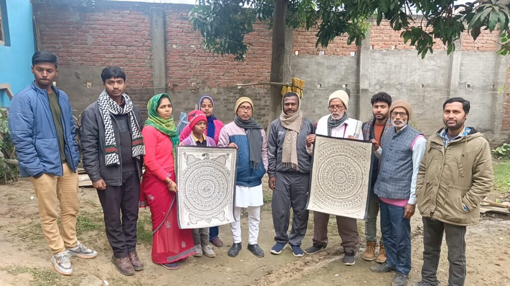 Madhubani Godna artist shivan paswan and shanti devi Padmashri 
