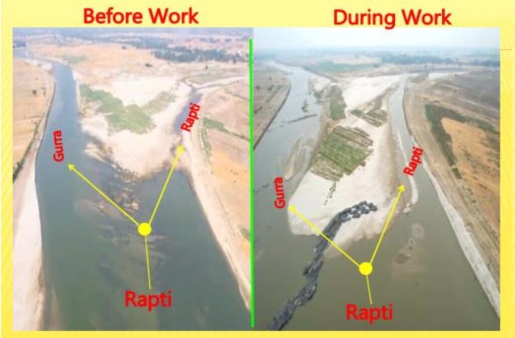 Chhoti Gandak has been revived, before adn after