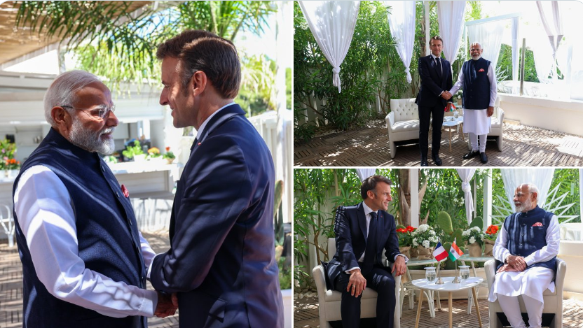 PM Modi meet Farench Président @EmmanuelMacron