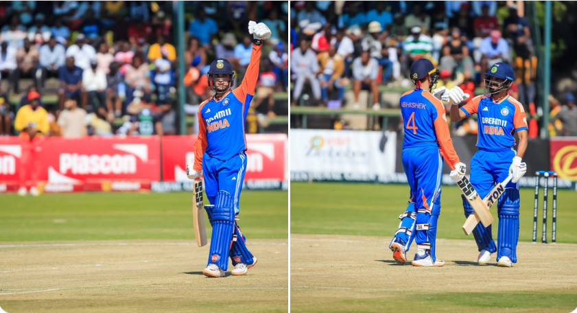 abhishek sharma 1st 100 in Harare,PHOTO BCCI 