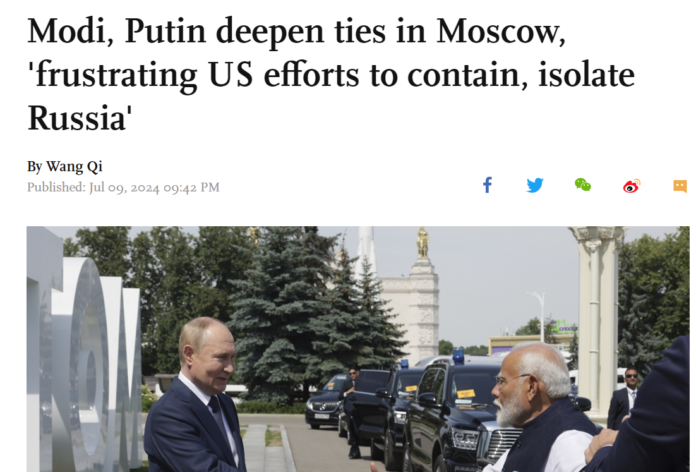 Global Times On Modi-Putin Meeting Global Times On Modi-Putin Meeting