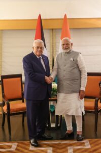 meeting with Palestine President Mahmoud Abbas in New York 