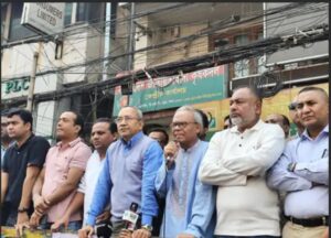 बीएमपी नेताओं ने रविवार को इंडियन हाई कमीशन के सामने भारत के विरोध में लॉन्ग मार्च निकाला