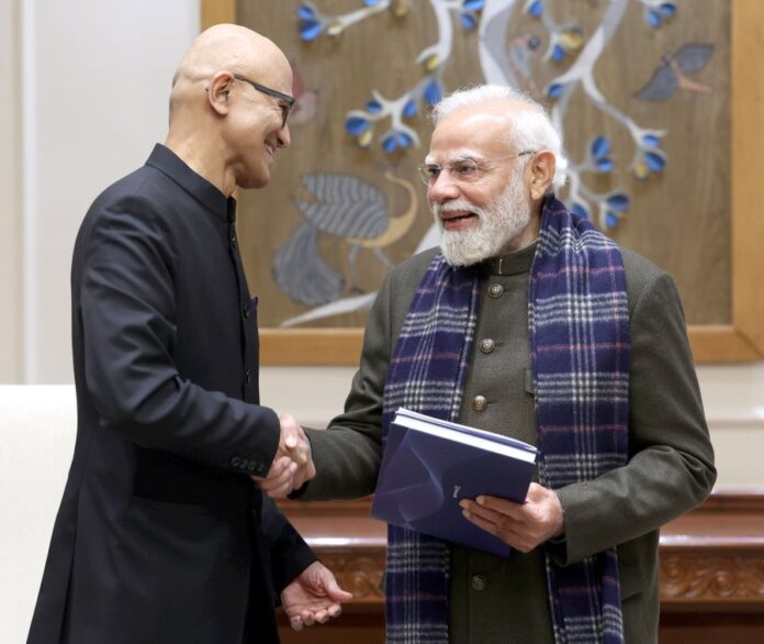 CEO Satya Nadella met with PM Modi CEO Satya Nadella met with PM Modi