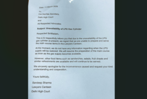 Delhi HC canteen stops serving main course, cites ‘unavailability’ of LPG cylinders