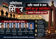 ऑपरेशन सिंदूर में शहीद जवानों के नाम पहली बार हुए सार्वजनिक? सरकार ने बताया पूरा सच Operation Sindoor Martyrs