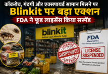 कॉकरोच, गंदगी और एक्सपायर्ड सामान मिलने पर Blinkit पर बड़ा एक्शन, FDA ने फूड लाइसेंस किया सस्पेंड Blinkit License Suspend